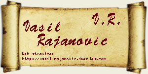 Vasil Rajanović vizit kartica
